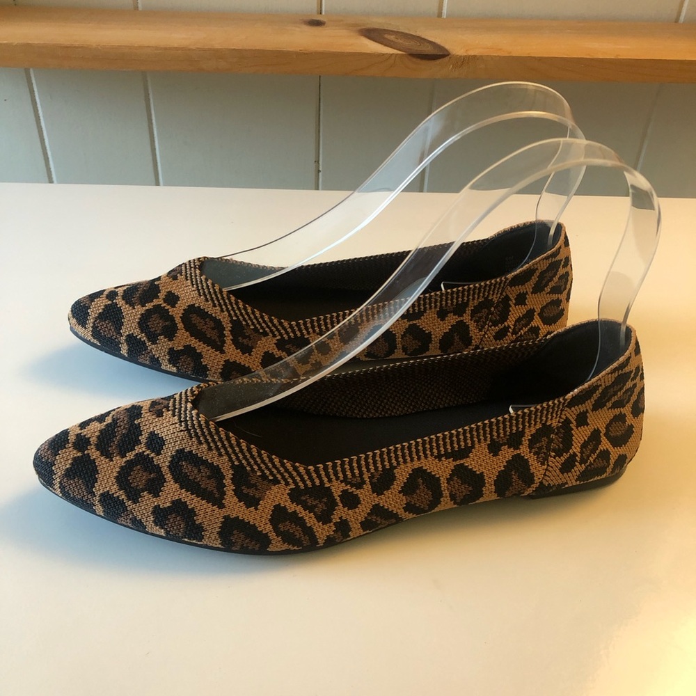 MIA Brown Black Unisex Cheetah Pointy Slim Women’s size 6 Flats